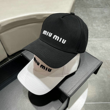 ミュウミュウ MIUMIU AN-MZMM23003  2023年秋冬最新入荷 帽子 ベースボールキャップ 男女兼用 季節追わず