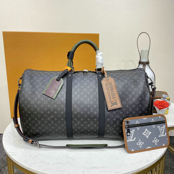 商品名称：ルイヴィトン LOUIS VUITTON 057-M56856 2020年最新入荷 キーポル バンドリエール 50 ボストンバッグ トラベルバッグ 旅行かばん モノグラム エクリプス キャンバス