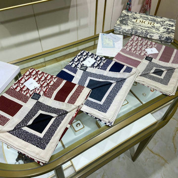 クリスチャンディオール CHRISTIAN DIOR AN-WJCD23001 2023年最新入荷 リバーシブル スクエアマフラー ストール ショール カシミヤ スカーフ