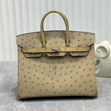 エルメス HERMES 063-HBK25TPYHY  2021年最新入荷 バーキンバッグ トップハンドルバッグ トートバッグ ハンドバッグ レディースかばん オーストリッチ革