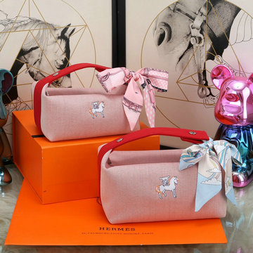 エルメス HERMES 063-HE6627MPFR 2023最新入荷 Trousse Bride-A-Brace ハンドバッグ お弁当袋 クーラーバッグ ボストンバッグ トートバッグ