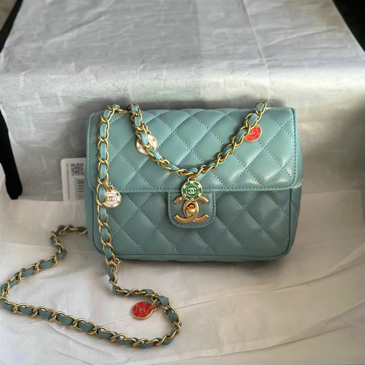 シャネル CHANEL CC-CH3737BG2022年最新入荷 スモール フラップバッグ 斜め掛け ショルダーバッグ クロスボディバッグ レディースかばん ラムスキン
