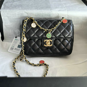 シャネル CHANELCC-CH3737BK  2022年最新入荷 スモール フラップバッグ 斜め掛け ショルダーバッグ クロスボディバッグ レディースかばん ラムスキン