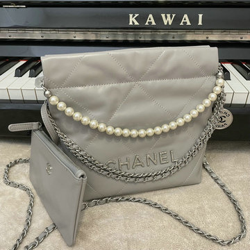 シャネル CHANEL 2022年最新入荷 スモール ホーボーバッグ 斜め掛け ショルダーバッグ クロスボディバッグ レディースかばん カーフレザー