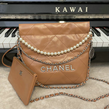 シャネル CHANELCC-CH3989NYTH 2022年最新入荷 スモール ホーボーバッグ 斜め掛け ショルダーバッグ クロスボディバッグ レディースかばん カーフレザー