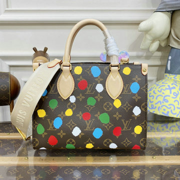 ルイヴィトン LOUISVUITTON 057-M46380　2023年最新入荷 オンザゴー PM ハンドバッグ トートバッグ ママバッグ ショッピングバッグ