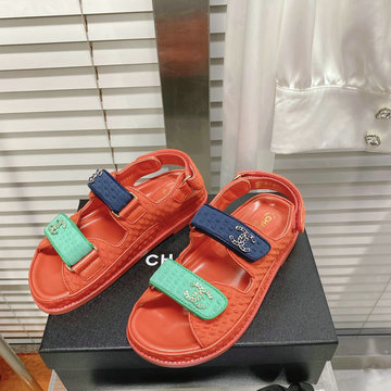 シャネル CHANEL 26-CHJ23024CPCS　2023年春夏最新入荷 スリングバック 厚底サンダル サマーサンダル ビーチサンダル レディースシューズ 靴