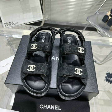 シャネル CHANEL 26-CHJ23024CRBK　2023年春夏最新入荷 スリングバック 厚底サンダル サマーサンダル ビーチサンダル レディースシューズ 靴