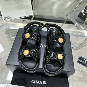 シャネル CHANEL 26-CHJ23024YLBK　2023年春夏最新入荷 スリングバック 厚底サンダル サマーサンダル ビーチサンダル レディースシューズ 靴