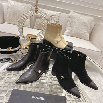 商品名称：シャネル CHANEL 26-CHJ23005  2023年春季最新入荷 ウィメンズ ショートブーツ ローヒールシューズ ジップクロージャー レディースシューズ カジュアルシューズ 靴