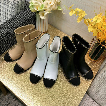 シャネル CHANEL 26-CHJ23012  2023年春季最新入荷 ウィメンズ ショートブーツ ローヒールシューズ ジップクロージャー レディースシューズ カジュアルシューズ 靴
