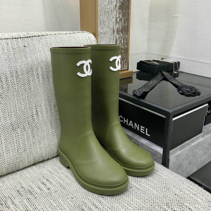 商品名称：シャネル CHANEL 26-CHJ23014J  2023年春季最新入荷 ウィメンズ ロングブーツ レインブーツ フラットシューズ レディースシューズ カジュアルシューズ 靴