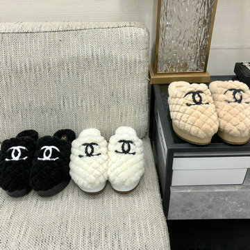 シャネル CHANEL 26-CHJ23015 2023年春季最新入荷 ウィメンズ フラットミュール 厚底サンダル 室外室内履き スライドサンダル スリッパ ふんわりとしたシアリング