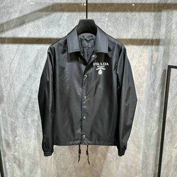 商品名称：プラダ PRADA MS-JKPD23002　2023年春季最新入荷 ロングスリーブ ジャケット スナップ開閉式 ジャケット トップスコート 長袖 アウターコート 男女兼用