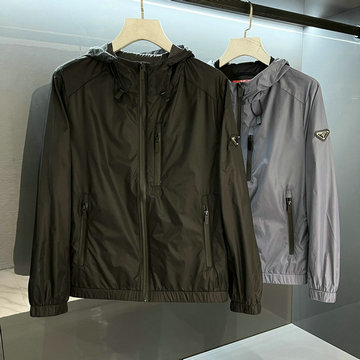 商品名称：プラダ PRADA MS-JKPD23004　2023年春夏最新入荷 ロングスリーブ ボンバージャケット フルジップ ジャケット フード付き トップスコート 長袖 メンズ アウターコート