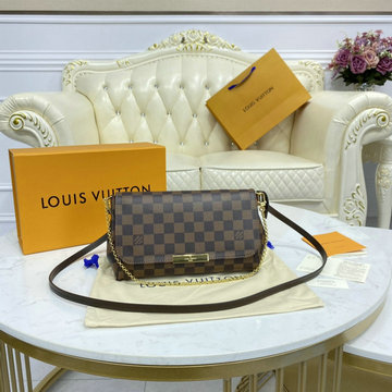 ルイヴィトン LOUISVUITTON 057-N41129　2019年最新入荷 フェイボリットPM チェーンウォレット ポーチ ショルダーバッグ ダミエキャンパス