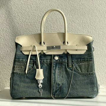 エルメス HERMES 063-HBK35SFNZKL  2023最新入荷 バーキンバッグ トップハンドルバッグ トートバッグ ハンドバッグ レディースかばん SWIFT革 デニム