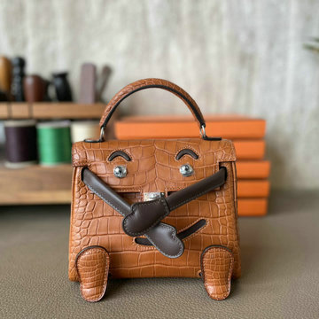 エルメス HERMES 063-HKDO22EMYJZ 2023最新入荷 ケリードール トップハンドルバッグ トートバッグ ハンドバッグ 手持ちかばん American crocodile
