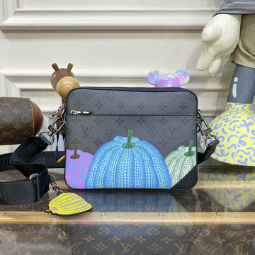 商品名称：ルイヴィトン LOUISVUITTON 057-M46435　2023年最新入荷 UxYK トリオ メッセンジャーバッグ フラップバッグ 斜め掛け ショルダーバッグ クロスボディバッグ メンズかばん