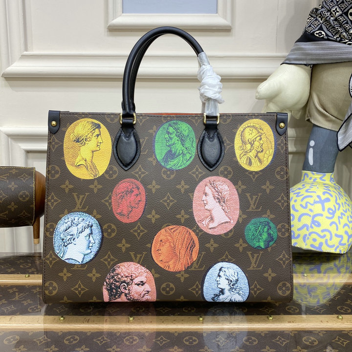 商品名称：ルイヴィトン LOUISVUITTON 057-M59245　2023年最新入荷 オンザゴー PM ハンドバッグ トートバッグ ママバッグ ショッピングバッグ レディースかば