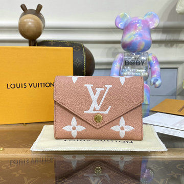 ルイヴィトン LOUISVUITTON 057-M81728　2023年最新入荷 ポルトフォイユ ヴィクトリーヌ 三つ折り短財布 ショートウォレット 小銭入れ付き ノグラム アンプラント