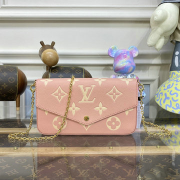 ルイヴィトン LOUISVUITTON 057-M81759　2023年最新入荷 ポシェット フェリシー ポーチ チェーンウォレット ショルダーバッグ モノグラム アンプラント レザー