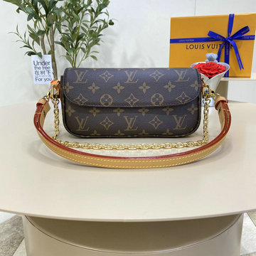 ルイヴィトン LOUISVUITTON 057-M81911　2023年最新入荷 ウォレット オン チェーン アイビー チェーンポーチ ショルダーバッグ クロスボディバッグ モノグラムキャンパス