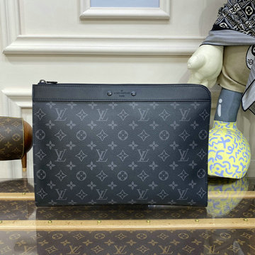 ルイヴィトン LOUISVUITTON 057-M82074　2023年最新入荷 ポシェット ジュール 手持ちかばん クラッチバッグ メンズかばん モノグラム エクリプス