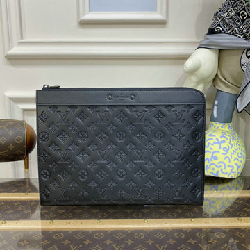 ルイヴィトン LOUISVUITTON 057-M82080　2023年最新入荷 ポシェット ジュール 手持ちかばん クラッチバッグ メンズかばん モノグラム シャドウ レザー