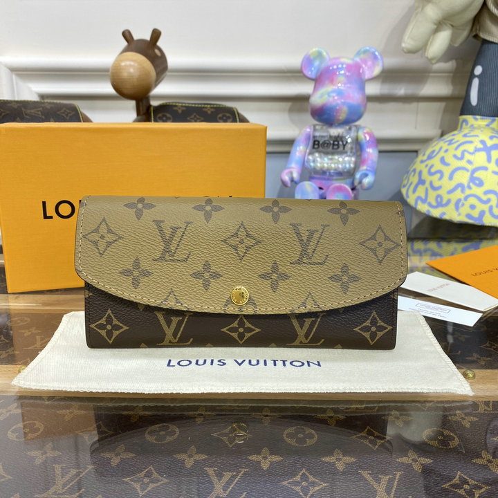 商品名称：ルイヴィトン LOUISVUITTON 057-M82157　2023年最新入荷 ポルトフォイユ エミリー ロングウォレット 二つ折り長財布 モノグラム リバース キャンバス