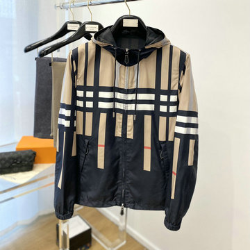 商品名称：バーパリー BURBERRY JS-JKBR23010　2023年春夏最新入荷 ロングスリーブ ボンバージャケット フルジップ ジャケット フード付き トップスコート 長袖 メンズ用