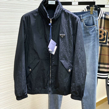 商品名称：プラダ PRADA JS-JKPD23007　2023年春夏最新入荷 ロングスリーブ ボンバージャケット フルジップ ジャケット フード付き トップスコート 長袖 メンズ アウターコート