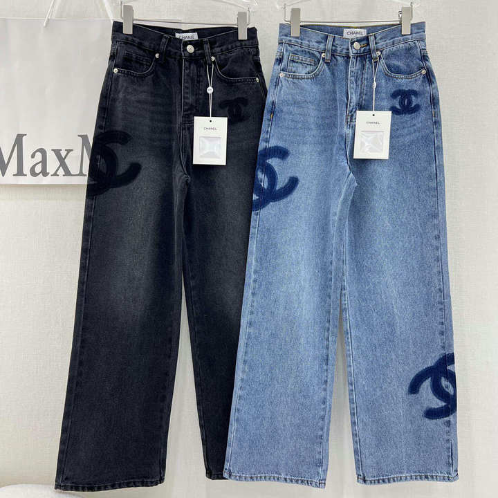 商品名称：シャネル CHANEL JS-KNCH23001　2023年春夏最新入荷 ズボン ストレートフィット ポケットディテール デニム ジーンズ カジュアル デニムズボン スラックスパンツ