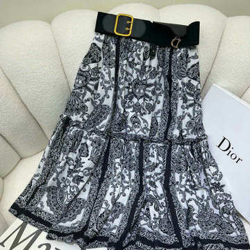 商品名称：クリスチャンディオール CHRISTIAN DIOR JS-KQCD23001　2023年春夏最新入荷 ベルト ミディスカート レディース プリーツスカート ジップクロージャー