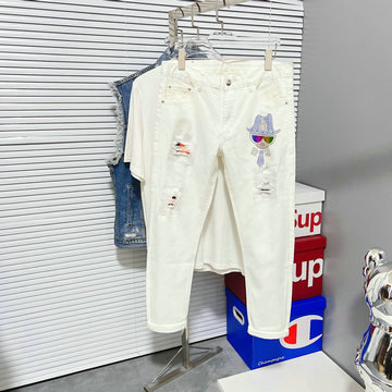 商品名称：クロムハーツ Chrome Hearts MS-KNFD23001 2023年春夏最新入荷 ズボン ストレートフィット ポケットディテール デニム ジーンズ カジュアル デニムズボン
