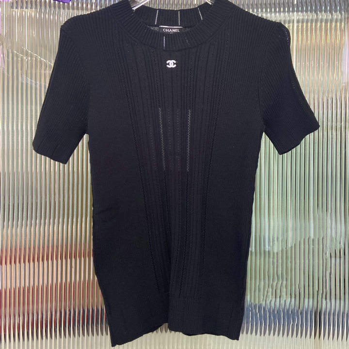 商品名称：シャネル CHANEL JS-MYCH23001　2023年春夏最新入荷 ショートスリーブ セーター 半袖 ニット レディース トップス 痩せて見える ニットウール