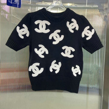 商品名称：シャネル CHANEL JS-MYCH23004　2023年春夏最新入荷 ショートスリーブ セーター 半袖 ニット レディース トップス クルーネック ニットウール