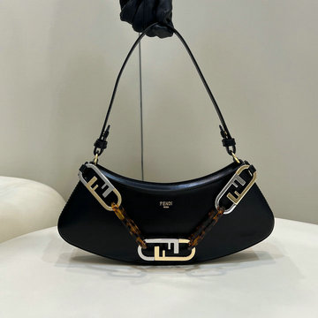 フェンディ FENDI 168-FD8573QBK 2023年最新入荷 オーロック スウィング ホーボーバッグ 肩掛け ショルダーバッグ スリム クラッチ クロスボディバッグ レディースかばん