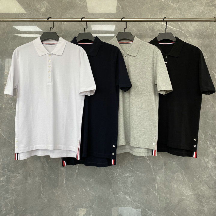 商品名称：トム ブラウン Thom Browne JS-TDTB23001　2023年春夏最新入荷 ポロシャツ 半袖 ショートスリーブ スウェットシャツ 短袖 トップス レジャーシャツ