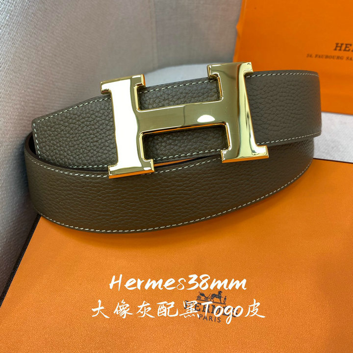 エルメス HERMES JS-HEP23001JH　2023年春夏最新入荷 リバーシブルベルト 幅38mm カーフレザー