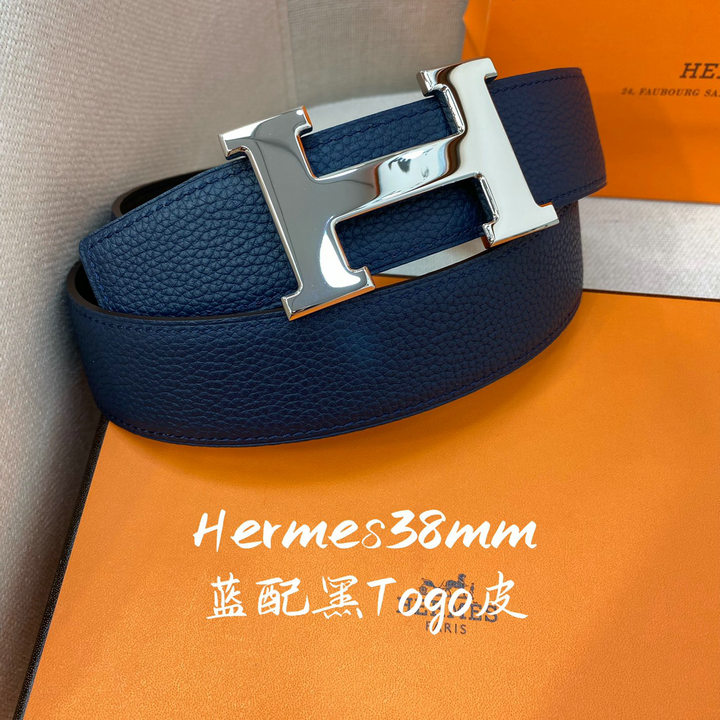 エルメス HERMES JS-HEP23001YL　2023年春夏最新入荷 リバーシブルベルト 幅38mm カーフレザー