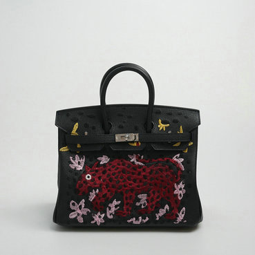 エルメス HERMES 063-HBK25TYJBK 2023最新入荷 バーキンバッグ トップハンドルバッグ トートバッグ ハンドバッグ レディースかばん 刺繍