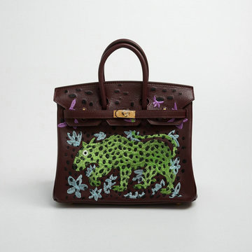 エルメス HERMES 063-HBK25TYJZS 2023最新入荷 バーキンバッグ トップハンドルバッグ トートバッグ ハンドバッグ レディースかばん 刺繍