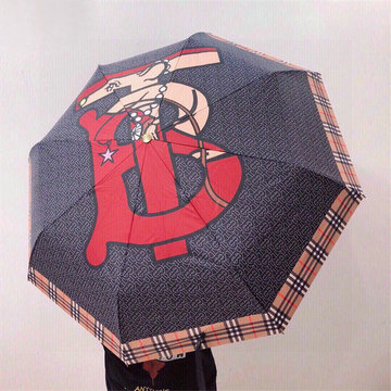 バーパリー BURBERRY 99-YSBR23007K  2023年春夏最新入荷 雨傘 ジャンプ傘 フォールディングアンブレラ UVカット 日傘 折りたたみ傘