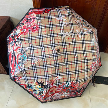 バーパリー BURBERRY 99-YSBR23014 2023年春夏最新入荷 雨傘 ジャンプ傘 フォールディングアンブレラ UVカット 日傘 折りたたみ傘