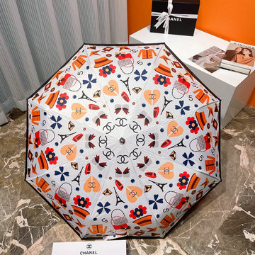 シャネル CHANEL 99-YSCH23012 2023年春夏最新入荷 雨傘 ジャンプ傘 フォールディングアンブレラ UVカット 日傘 折りたたみ傘