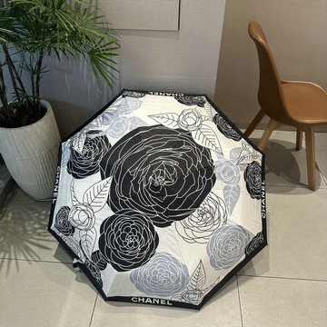 シャネル CHANEL 99-YSCH23022 2023年春夏最新入荷 雨傘 ジャンプ傘 フォールディングアンブレラ UVカット 日傘 折りたたみ傘99