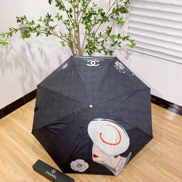 シャネル CHANEL 99-YSCH23032 2023年春夏最新入荷 雨傘 ジャンプ傘 フォールディングアンブレラ UVカット 日傘 折りたたみ傘
