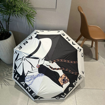 シャネル CHANEL 99-vYSCH230372023年春夏最新入荷 雨傘 ジャンプ傘 フォールディングアンブレラ UVカット 日傘 折りたたみ傘