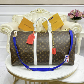 商品名称：ルイヴィトン LOUISVUITTON 057-M45587　2020年最新入荷 LVXNBA キーポル バンドリエール 55 ボストンバッグ 旅行かばん トラベルバッグ モノグラムキャンバス